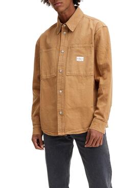 Chemise Calvin Klein Canvas Linear pour Homme