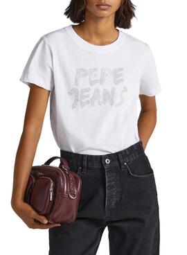 T-Shirt Pepe Jeans Bria Blanc pour Femme