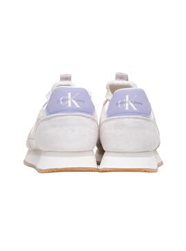 Baskets Calvin Klein Runner Sock Beige Femme