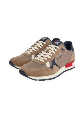 Baskets Pepe Jeans Brit Héritage Marron
