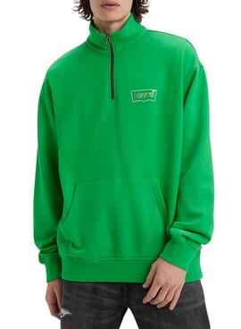 Sweat Levis Relaxed Graphic Zip Vert Homme