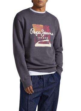 Sweat Pepe Jeans Melbourne Gris pour Homme