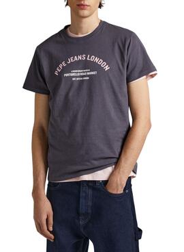 T-Shirt Pepe Jeans Module Gris pour Homme