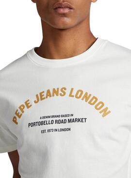 T-Shirt Pepe Jeans Module Blanc pour Homme