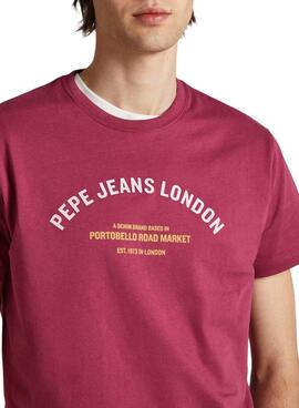 T-Shirt Pepe Jeans Module Rouge pour Homme