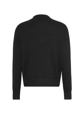 Pull Tommy Jeans Essentiel Crew Noire Femme