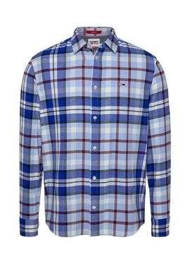 Chemise Tommy Jeans Classic Essential Bleu Homme