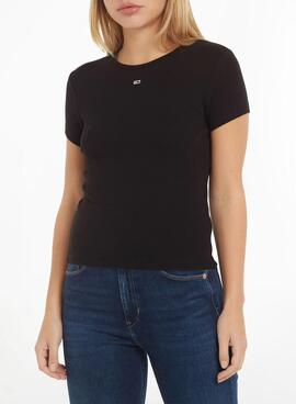 T-Shirt Tommy Jeans Essential Noire pour Femme