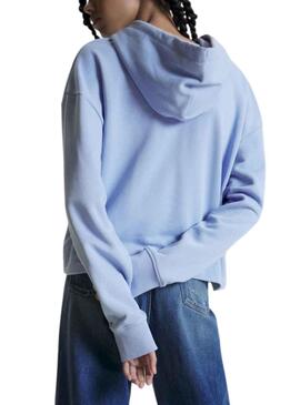 Sweat Tommy Jeans Relaxed Essential Bleu Femme
