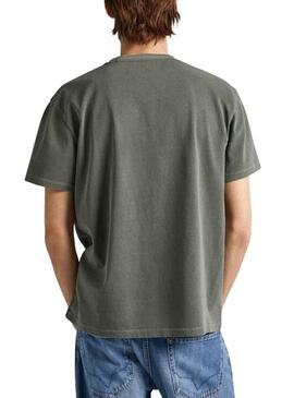 T-Shirt Pepe Jeans Oxford Vert pour Homme