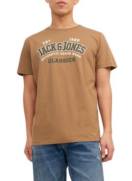 T-Shirt Jack & Jones Brun pour Homme
