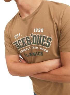 T-Shirt Jack & Jones Brun pour Homme