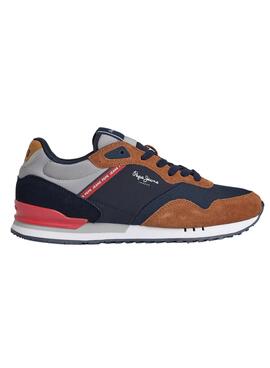 Baskets Pepe Jeans London Forest Bleu Marine Homme