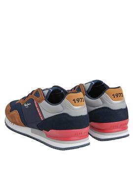 Baskets Pepe Jeans London Forest Bleu Marine Homme