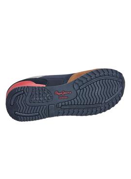 Baskets Pepe Jeans London Forest Bleu Marine Homme