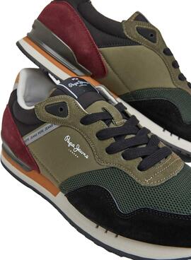 Baskets Pepe Jeans London Forest Vert Homme