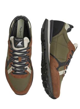 Baskets Pepe Jeans Print Brun pour Homme
