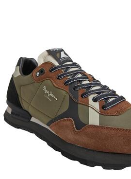 Baskets Pepe Jeans Print Brun pour Homme