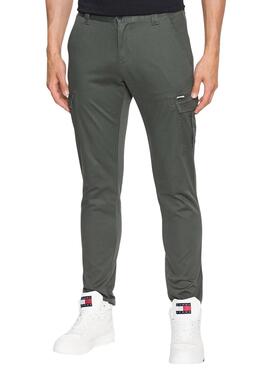 Pantalon Tommy Jeans Scanton Cargo Vert Homme
