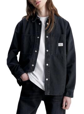 Chemise Calvin Klein Jeans Canvas Noire pour Homme