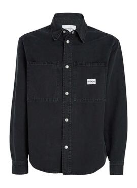 Chemise Calvin Klein Jeans Canvas Noire pour Homme
