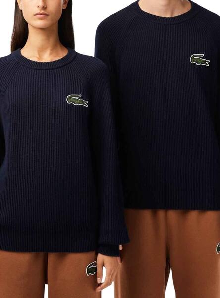 Pull Lacoste R ptil Bleu Bleu Marine Homme Femme