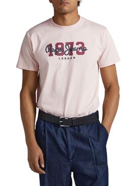 T-Shirt Pepe Jeans Loup Rose pour Homme