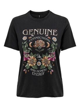 T-Shirt Only Lucy Reg Noire pour Femme