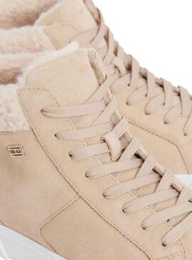 Baskets Tommy Hilfiger Vulc Daim Beige Femme