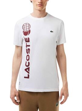 T-Shirt Lacoste Daniel Medvedev Blanc Homme