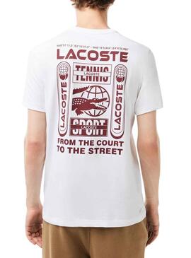 T-Shirt Lacoste Daniel Medvedev Blanc Homme