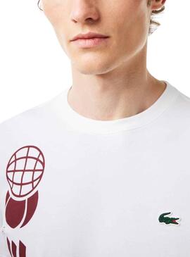 T-Shirt Lacoste Daniel Medvedev Blanc Homme