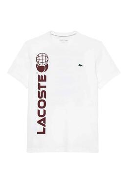 T-Shirt Lacoste Daniel Medvedev Blanc Homme