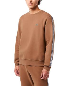 Sweat Lacoste Classic Fit Brun pour Homme