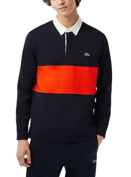 Polo Lacoste Rugby Bleu Marine pour Homme