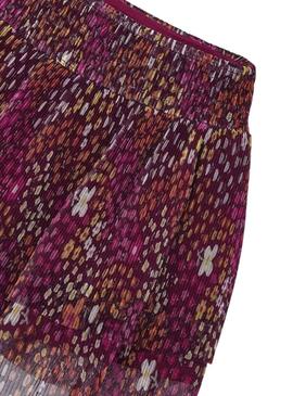 Jupe Mayoral Tissu plissé Printed Bordeaux Fille