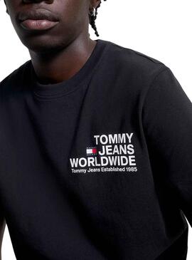 T-Shirt Tommy Jeans Entry Concert Noire Homme