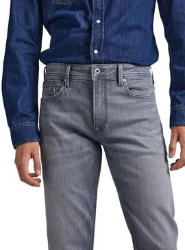 Pantalon Jeans Pepe Jeans Trappe Gris pour Homme