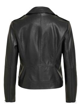 Veste Vila Similicuir Vicaire Noire pour Femme