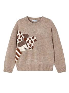 Pull Mayoral Marron Intarsia pour Fille