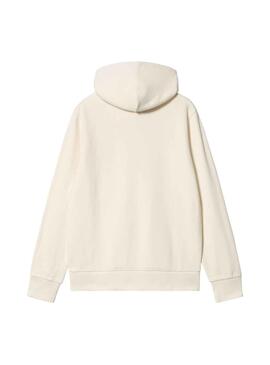 Sweat Carhartt Script Embroidery Blanc Homme