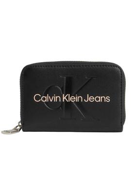 Portefeuille Calvin Klein Sculpted Med Noire pour Femme