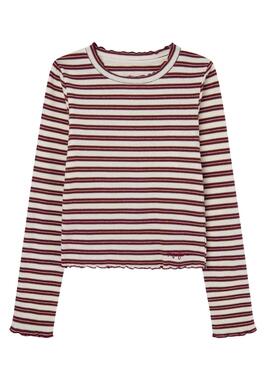 T-Shirt Pepe Jeans Siolette Rayures pour Fille