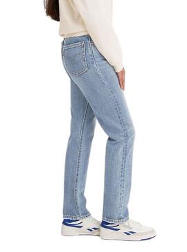 Pantalon Jeans Levis 501 Bleu Claro Femme