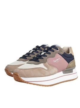 Baskets Pepe Jeans Rusper Queen Rose pour Femme