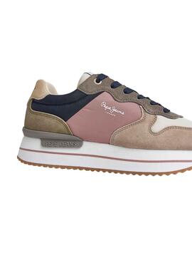 Baskets Pepe Jeans Rusper Queen Rose pour Femme