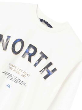 T-Shirt Mayoral North Blanc pour Garçon