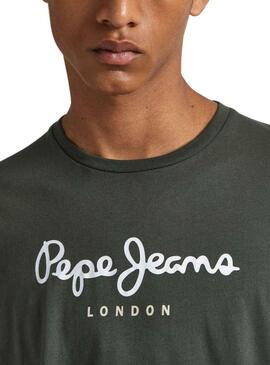 T-Shirt Pepe Jeans Eggo Long Vert pour Homme