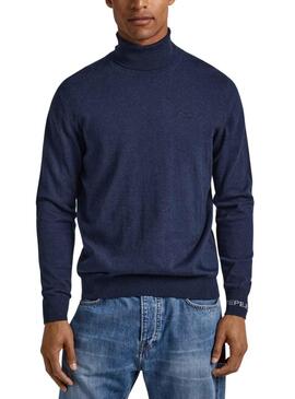 Pull Pepe Jeans Andre Tortue Bleu Marine pour Homme