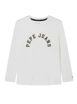 T-Shirt Pepe Jeans Pierce Blanc pour Garçon